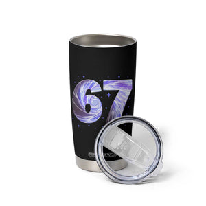 Swirl Effect Printed Six Seven Meme Tumbler Cup Gen Z Alpha Gift TS12 Print Your Wear
