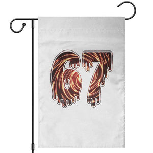 Fire Swirl Effect Printed Garden Flag Six Seven Meme TS12 White Print Your Wear