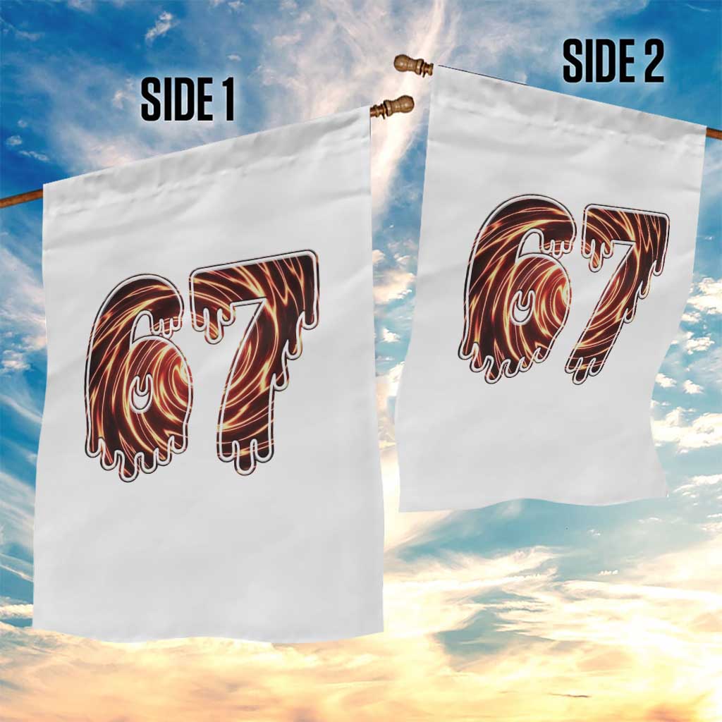 Fire Swirl Effect Printed Garden Flag Six Seven Meme TS12 Print Your Wear