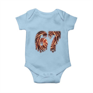 Fire Swirl Effect Printed Baby Onesie Six Seven Meme TS12 Light Blue Print Your Wear