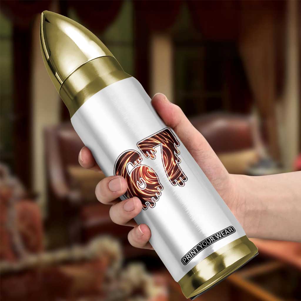 Fire Swirl Effect Printed Bullet Tumbler Six Seven Meme TS12 Print Your Wear