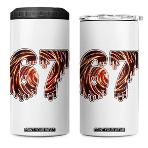 Fire Swirl Effect Printed 4 in 1 Can Cooler Tumbler Six Seven Meme TS12 One Size: 16 oz White Print Your Wear