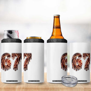 Fire Swirl Effect Printed 4 in 1 Can Cooler Tumbler Six Seven Meme TS12 Print Your Wear