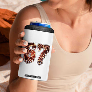 Fire Swirl Effect Printed 4 in 1 Can Cooler Tumbler Six Seven Meme TS12 Print Your Wear