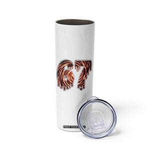 Fire Swirl Effect Printed Skinny Tumbler Six Seven Meme TS12 Print Your Wear
