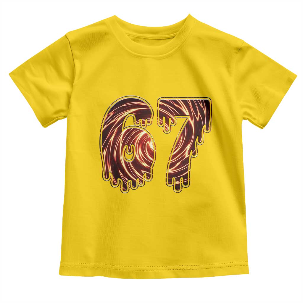 Fire Swirl Effect Printed Toddler T Shirt Six Seven Meme TS12 Daisy Print Your Wear