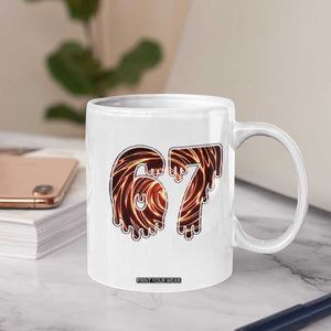 Fire Swirl Effect Printed Coffee Mug Six Seven Meme TS12 Print Your Wear