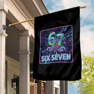 Funny Six Seven Meme Garden Flag Cyberpunk Neon Style TS12 Print Your Wear