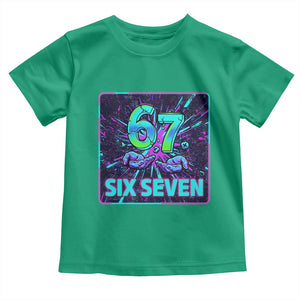 Funny Six Seven Meme Toddler T Shirt Cyberpunk Neon Style TS12 Irish Green Print Your Wear