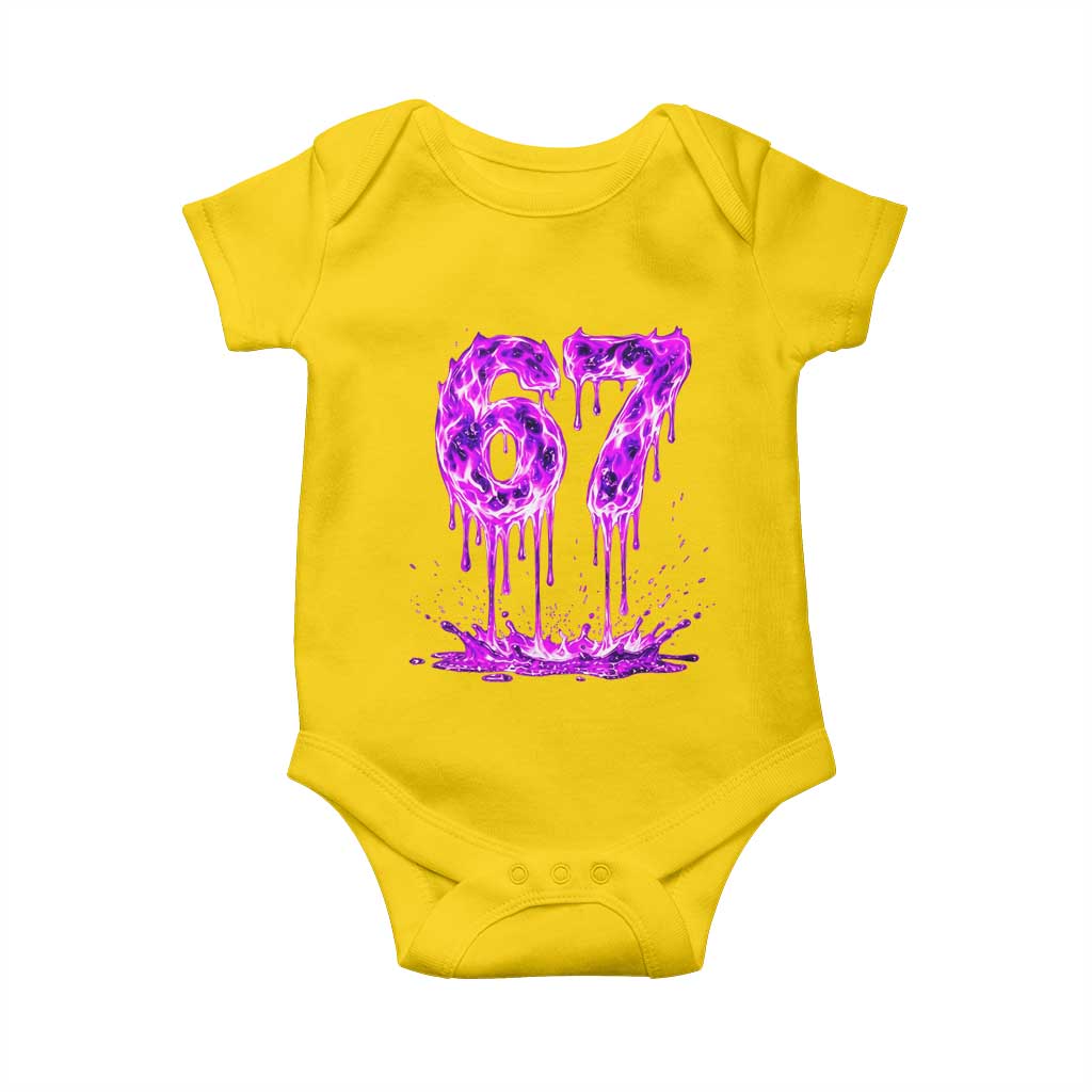 Drip Fire Flame Six Seven Baby Onesie Trendy Meme Gift TS12 Daisy Print Your Wear