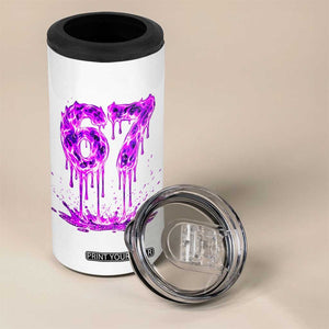 Drip Fire Flame Six Seven 4 in 1 Can Cooler Tumbler Trendy Meme Gift TS12 Print Your Wear