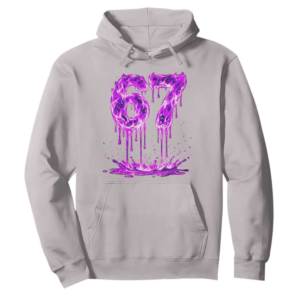 Drip Fire Flame Six Seven Hoodie Trendy Meme Gift TS12 Ice Gray Print Your Wear