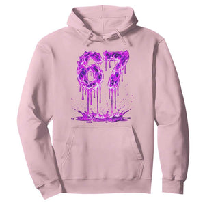 Drip Fire Flame Six Seven Hoodie Trendy Meme Gift TS12 Light Pink Print Your Wear