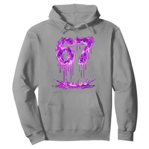 Drip Fire Flame Six Seven Hoodie Trendy Meme Gift TS12 Sport Gray Print Your Wear