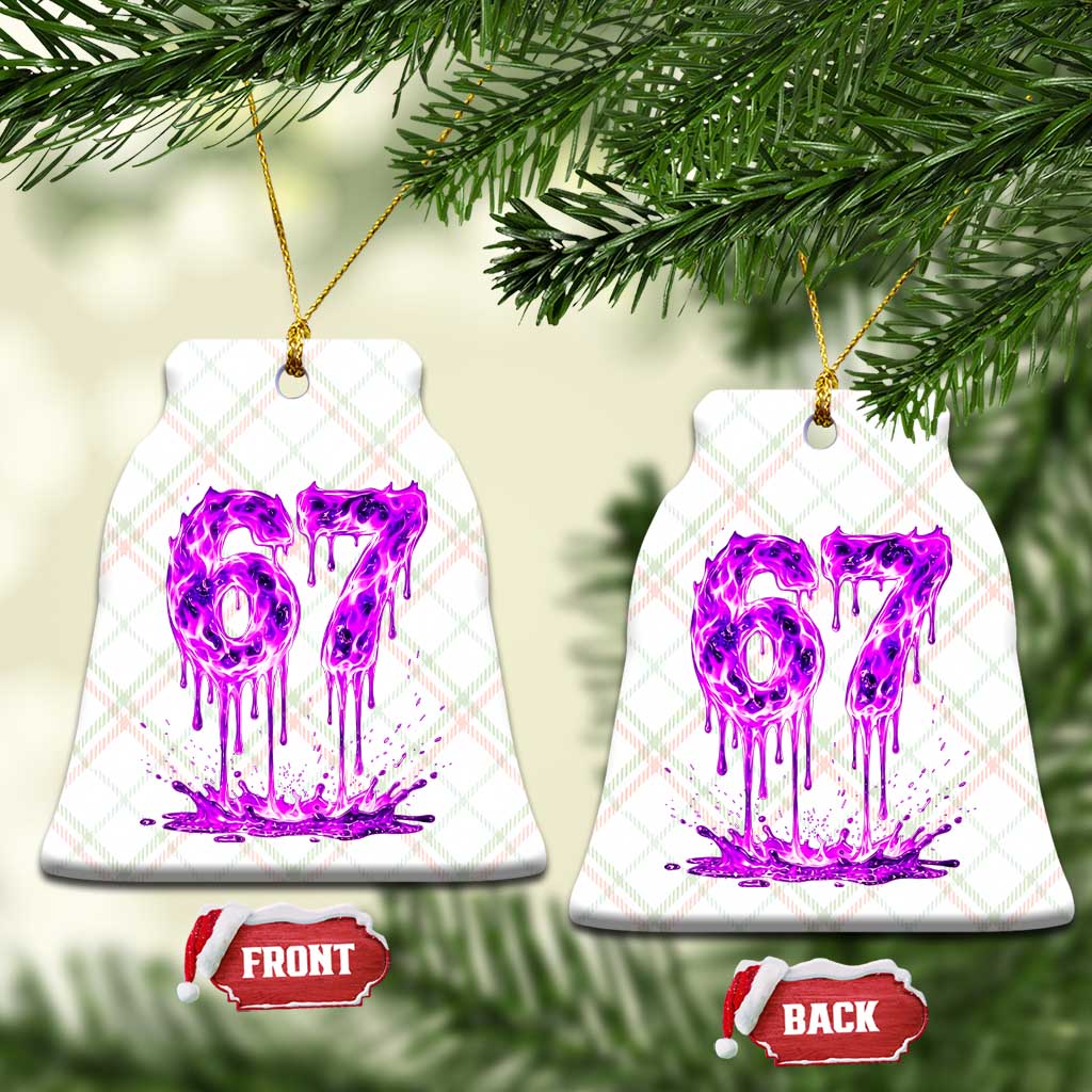 Drip Fire Flame Six Seven Ceramic Ornament Trendy Meme Gift TS12 Print Your Wear
