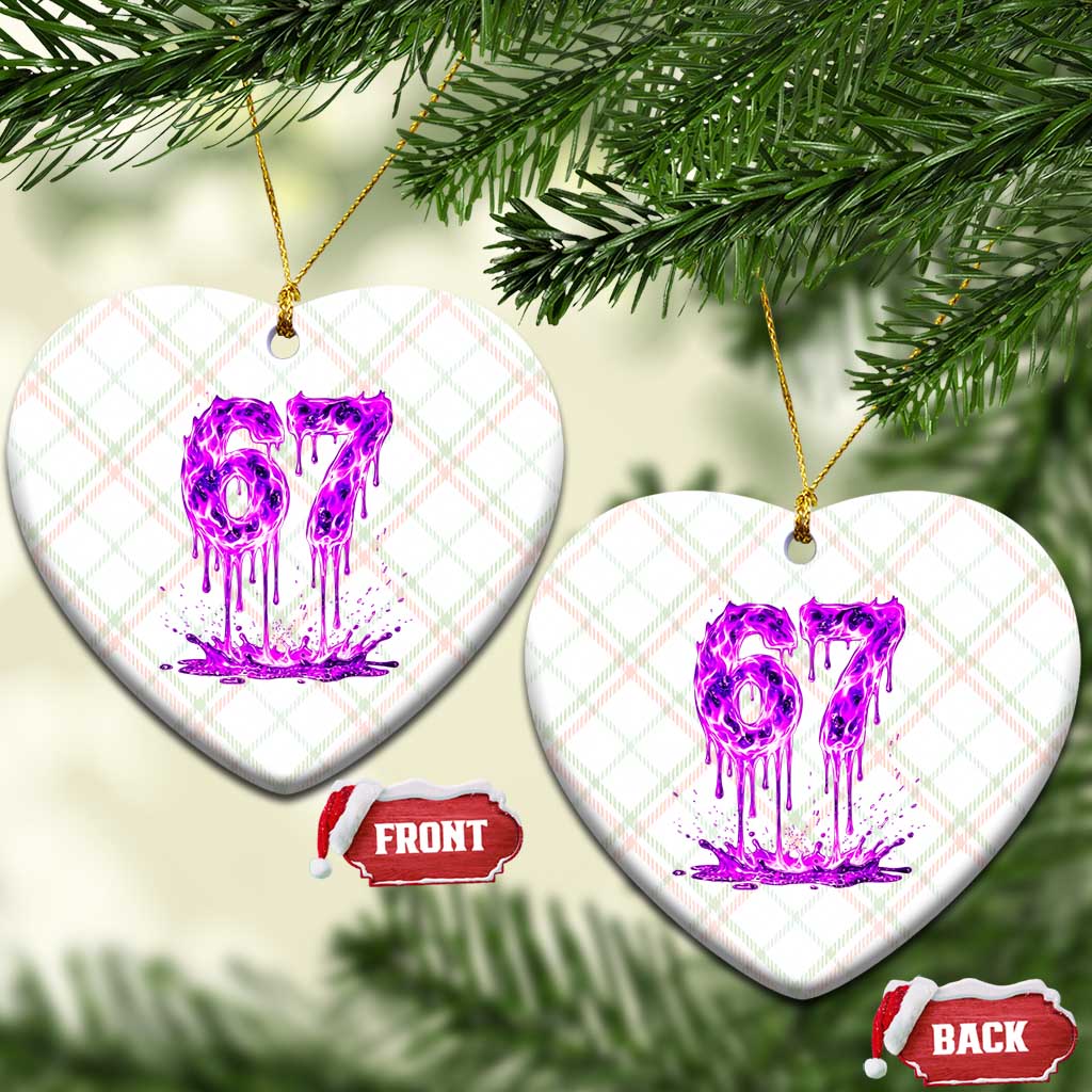 Drip Fire Flame Six Seven Ceramic Ornament Trendy Meme Gift TS12 Print Your Wear