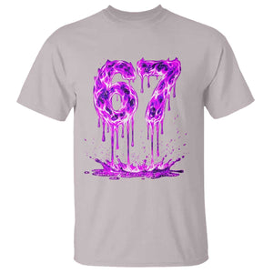 Drip Fire Flame Six Seven T Shirt Trendy Meme Gift TS12 Ice Gray Print Your Wear