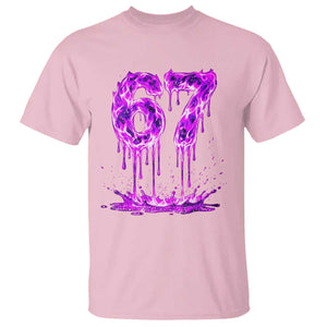 Drip Fire Flame Six Seven T Shirt Trendy Meme Gift TS12 Light Pink Print Your Wear