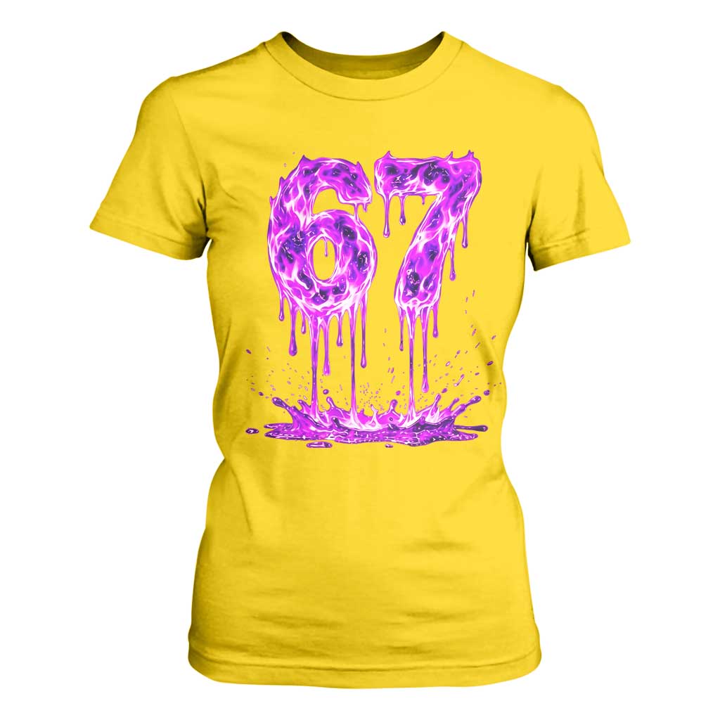 Drip Fire Flame Six Seven T Shirt For Women Trendy Meme Gift TS12 Daisy Print Your Wear