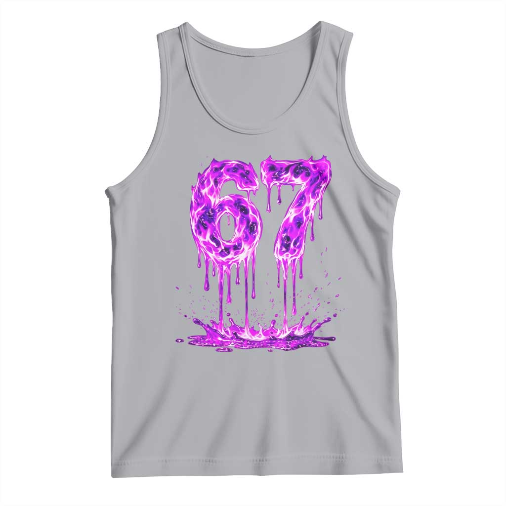 Drip Fire Flame Six Seven Tank Top Trendy Meme Gift TS12 Athletic Heather Print Your Wear