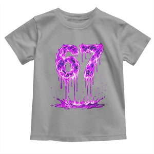 Drip Fire Flame Six Seven Toddler T Shirt Trendy Meme Gift TS12 Sport Gray Print Your Wear