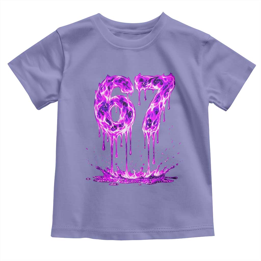 Drip Fire Flame Six Seven Toddler T Shirt Trendy Meme Gift TS12 Violet Print Your Wear