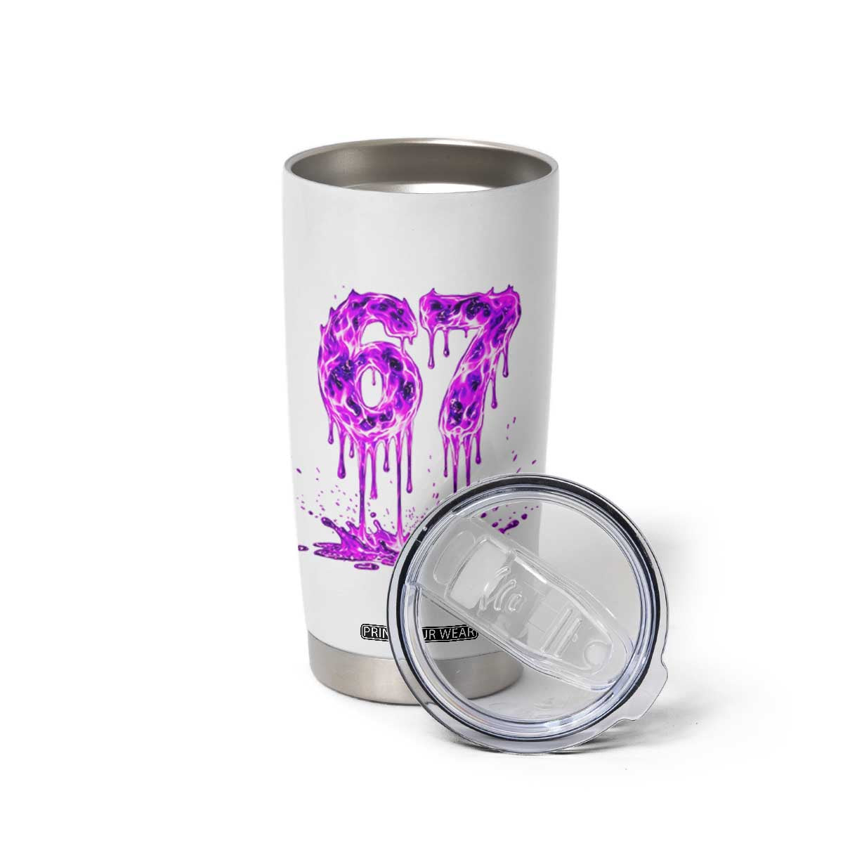 Drip Fire Flame Six Seven Tumbler Cup Trendy Meme Gift TS12 Print Your Wear