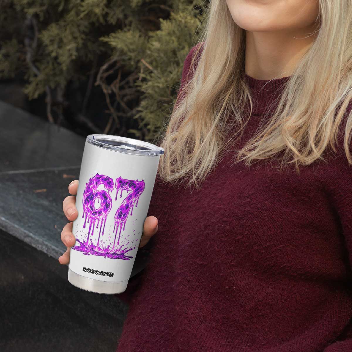 Drip Fire Flame Six Seven Tumbler Cup Trendy Meme Gift TS12 Print Your Wear
