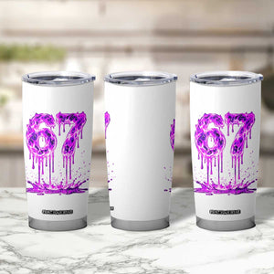 Drip Fire Flame Six Seven Tumbler Cup Trendy Meme Gift TS12 Print Your Wear