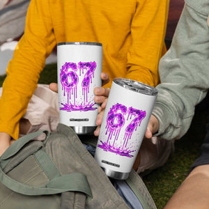Drip Fire Flame Six Seven Tumbler Cup Trendy Meme Gift TS12 Print Your Wear