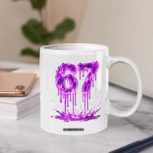 Drip Fire Flame Six Seven Coffee Mug Trendy Meme Gift TS12 Print Your Wear