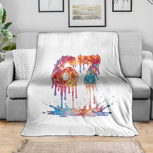 Burning Six Seven Throw Blanket Drip Fire Flame Meme TS12 Print Your Wear
