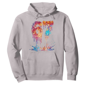 Burning Six Seven Hoodie Drip Fire Flame Meme TS12 Ice Gray Print Your Wear