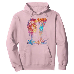 Burning Six Seven Hoodie Drip Fire Flame Meme TS12 Light Pink Print Your Wear