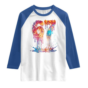 Burning Six Seven Raglan Shirt Drip Fire Flame Meme TS12 White Royal Print Your Wear