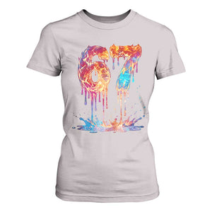 Burning Six Seven T Shirt For Women Drip Fire Flame Meme TS12 Ice Gray Print Your Wear
