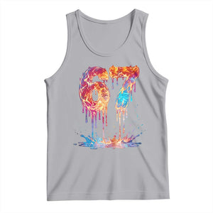 Burning Six Seven Tank Top Drip Fire Flame Meme TS12 Athletic Heather Print Your Wear