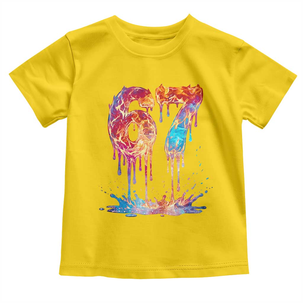 Burning Six Seven Toddler T Shirt Drip Fire Flame Meme TS12 Daisy Print Your Wear