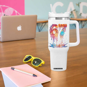 Burning Six Seven Tumbler With Handle Drip Fire Flame Meme TS12 Print Your Wear