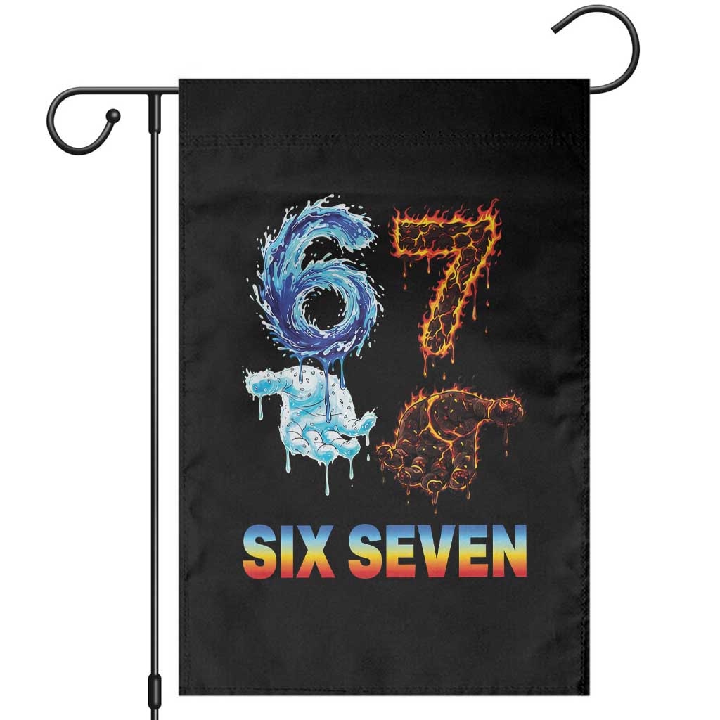 Water Fire Element Six Seven Garden Flag Trendy Meme Gift TS12 Black Print Your Wear