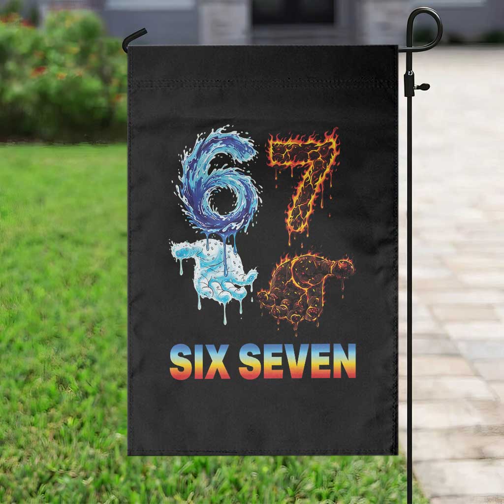 Water Fire Element Six Seven Garden Flag Trendy Meme Gift TS12 Print Your Wear