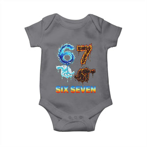 Water Fire Element Six Seven Baby Onesie Trendy Meme Gift TS12 Charcoal Print Your Wear