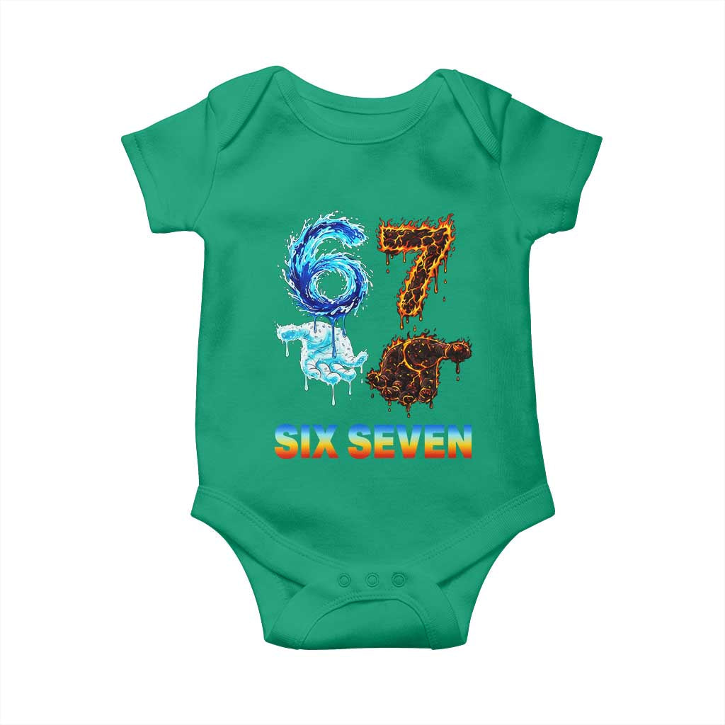 Water Fire Element Six Seven Baby Onesie Trendy Meme Gift TS12 Irish Green Print Your Wear