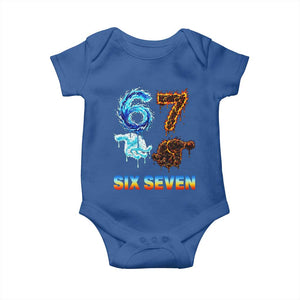 Water Fire Element Six Seven Baby Onesie Trendy Meme Gift TS12 Royal Blue Print Your Wear