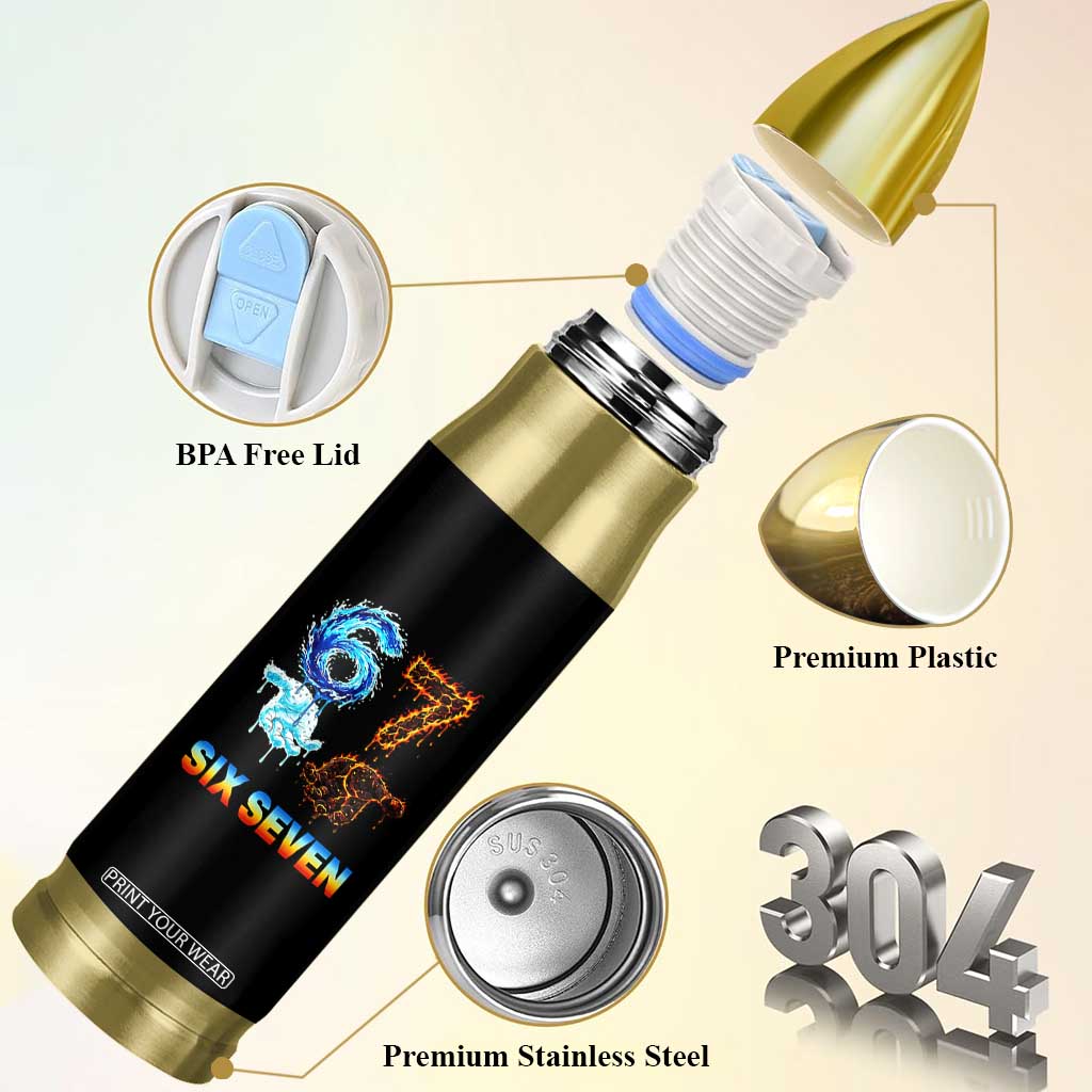 Water Fire Element Six Seven Bullet Tumbler Trendy Meme Gift TS12 Print Your Wear