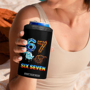 Water Fire Element Six Seven 4 in 1 Can Cooler Tumbler Trendy Meme Gift TS12 Print Your Wear