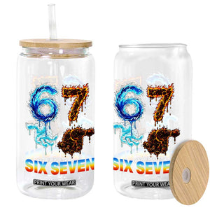 Water Fire Element Six Seven Glass Can Trendy Meme Gift TS12 Print Your Wear