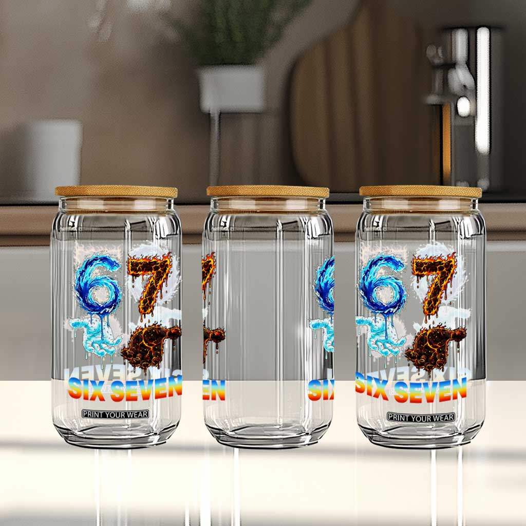 Water Fire Element Six Seven Glass Can Trendy Meme Gift TS12 Print Your Wear