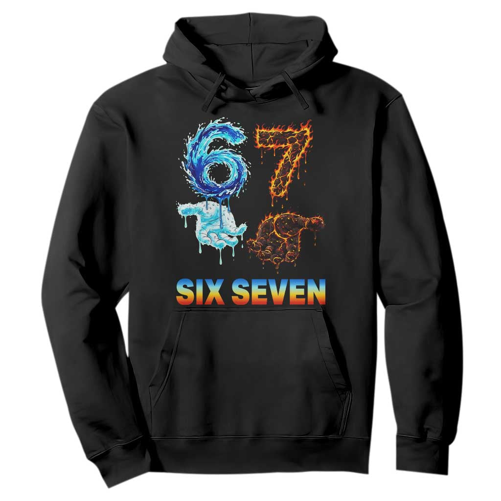 Water Fire Element Six Seven Hoodie Trendy Meme Gift TS12 Black Print Your Wear