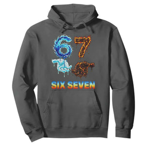 Water Fire Element Six Seven Hoodie Trendy Meme Gift TS12 Dark Heather Print Your Wear